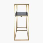 Brass Tone Console Table - Image 4