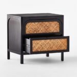 Canvas Cane Nightstand