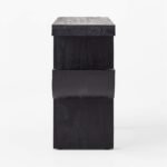 Pagoda Black Acacia Wood Console Table - Image 4