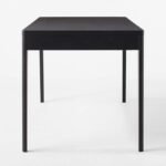 Scuro 2 Drawers Black Acacia Wood Desk - Image 5