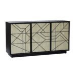 Bone Inlay Black Geometric Sideboard - Image 2