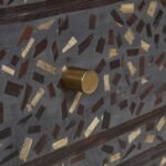 Bone Inlay Black Lattice Chest Of Drawers of 4 Drawers - Image 3