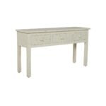 Bone Inlay White Lattice Hall Console Table - Image 3