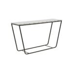 Bone Inlay Black Metal Base Zig Zig Hall Table - Image 3