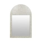 Bone Inlay Lattice Black Large Arch Mirror Makes for a Simple yet Stunning Addition to Any Contemporary Home