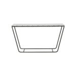 Bone Inlay Black Metal Base Zig Zig Hall Table