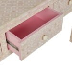 Bone Inlay Pink Lattice Hall Table - Image 2