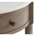 Alexandra Marble Round Nightstand - Image 2