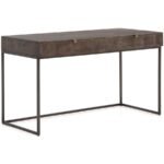 Kelby Carved Vintage Brown Writing Desk - Image 7