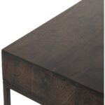 Kelby Carved Vintage Brown Writing Desk - Image 3