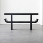 Pagoda Black Acacia Wood Console Table