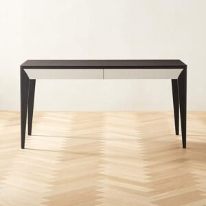 Scuro 2 Drawers Black Acacia Wood Desk