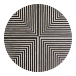 Bone Inlay Round Coffee Table Monochrome - Image 3