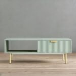 Solid Wood Coffee Table With Drawer- Green Finish