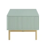 Solid Wood Coffee Table With Drawer- Green Finish - Image 6