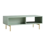 Solid Wood Coffee Table With Drawer- Green Finish - Image 7