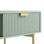 Solid Wood Coffee Table With Drawer- Green Finish - Image 8