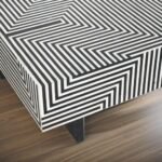 Bone Inlay Coffee Table Monochrome - Image 3
