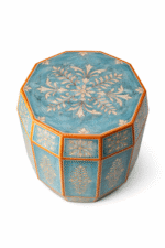 Hand Painted Mango Wood Coffee Table - Image 3