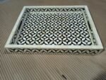 Handmade Bone Inlay Tray - Decorative Rectangle Tray - Image 5