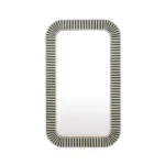 Black Striped  Bone Inlay Mirror