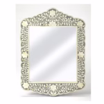 Vivienne Gray Bone Inlay Wall Mirror