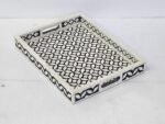 Handmade Bone Inlay Tray - Decorative Rectangle Tray