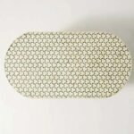 Amber Bone Inlay Oval Coffee Table - Image 5