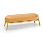 Modern Upholstered Bench with Metal Legs - Image 4