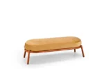 Modern Upholstered Bench with Metal Legs - Image 3
